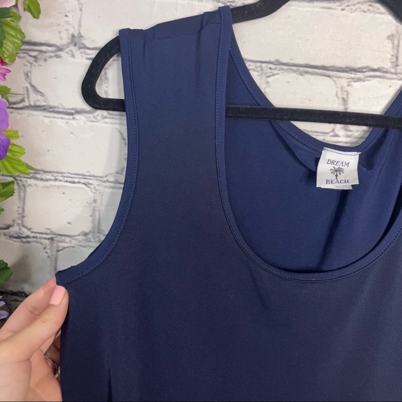 °🌼3/$30🌼Dream Beach Sleeveless Blue Mini Dress  Size XL - Picture 6 of 16